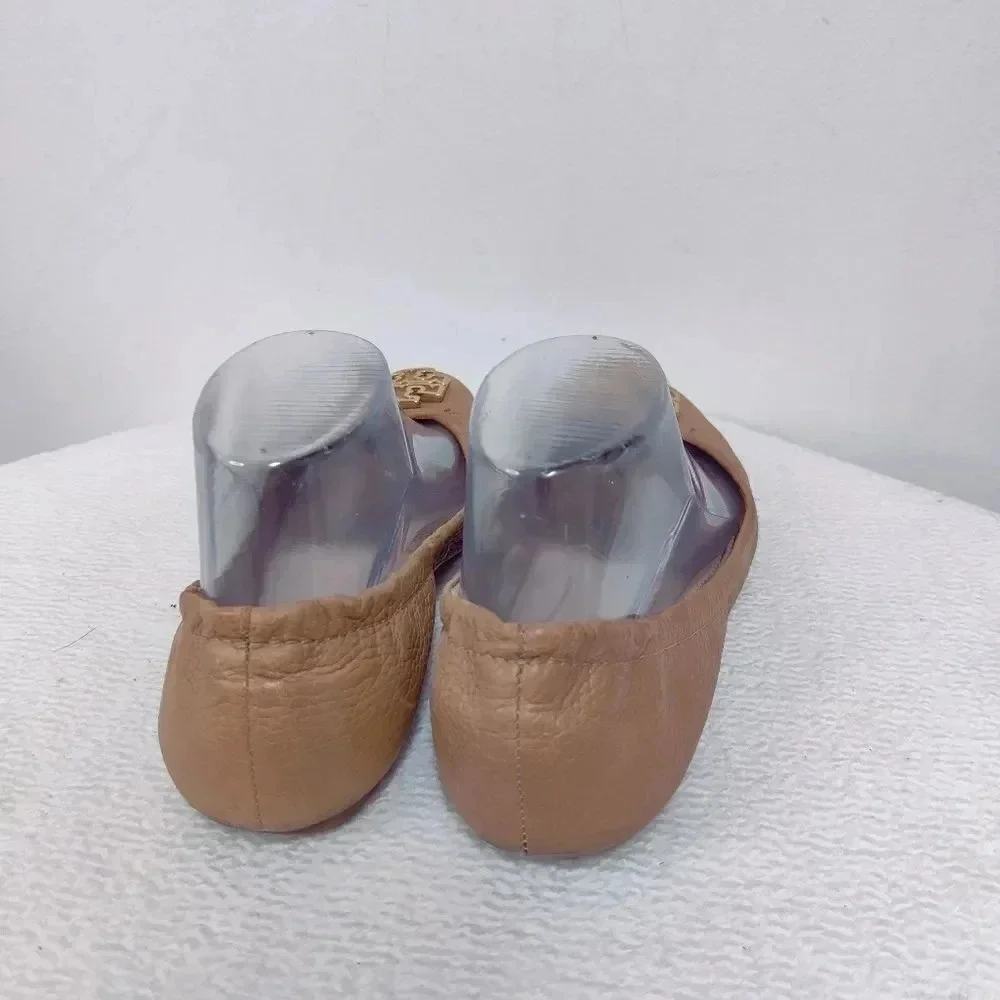 Tory Burch signature tan ballet flats 7